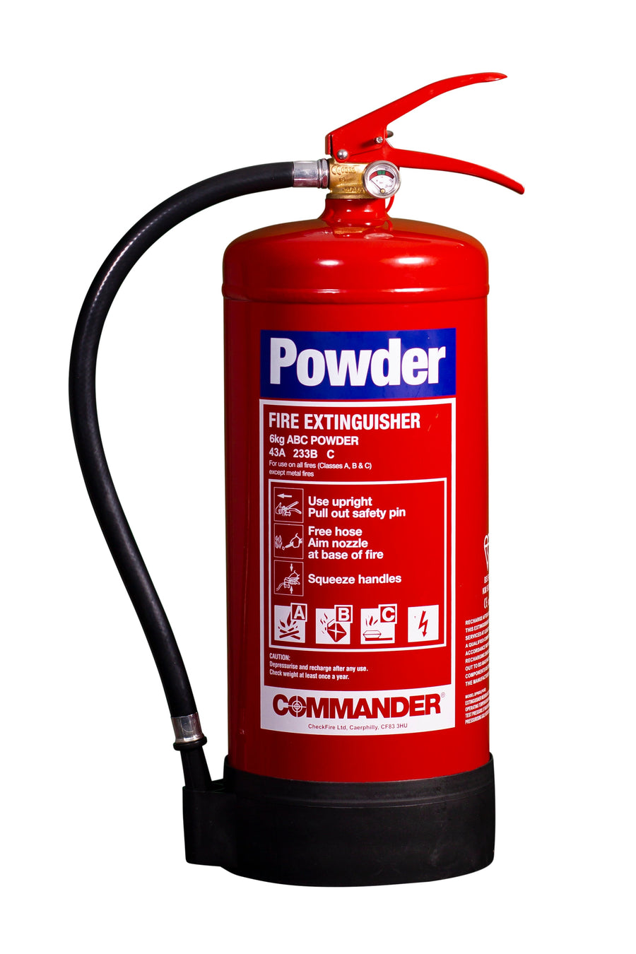 Commander 6kg ABC Dry Powder Fire Extinguisher